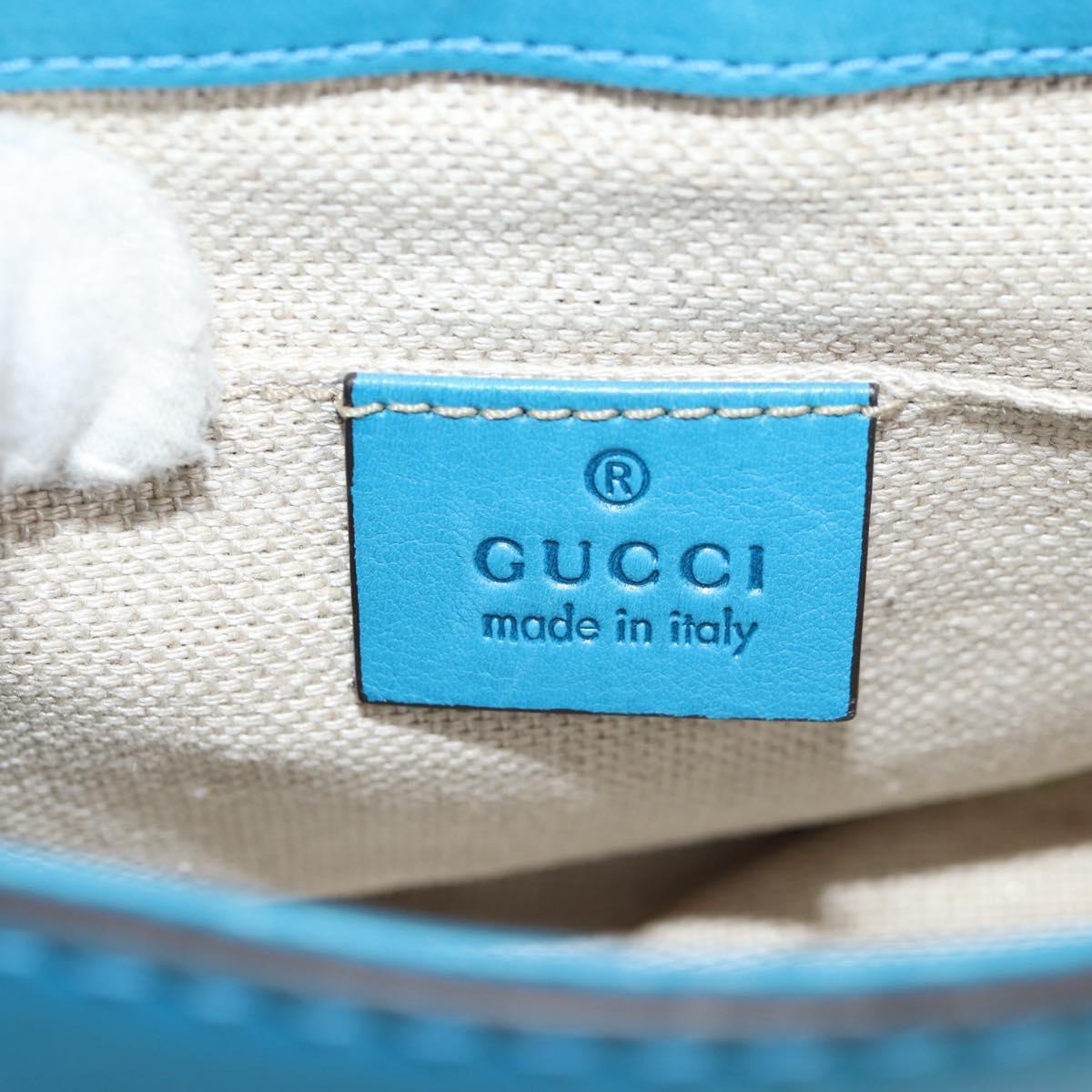 Gucci Snaffle Bit Crossbody Bag Leather, BLUE, LEATHER, Crossbody bag