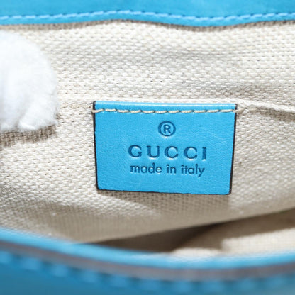 Gucci Snaffle Bit Crossbody Bag Leather, BLUE, LEATHER, Crossbody bag