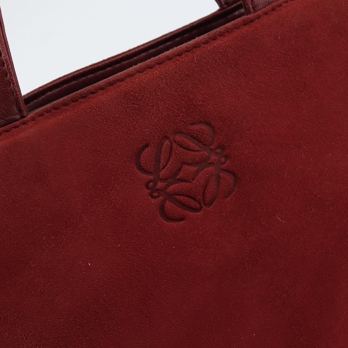 Loewe Anagram Tote Suede, RED, SUEDE, Tote bag