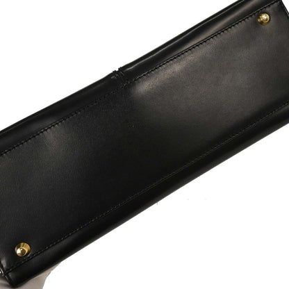 Saint Laurent Vintage Handbag Leather, BLACK, LEATHER, Handbag