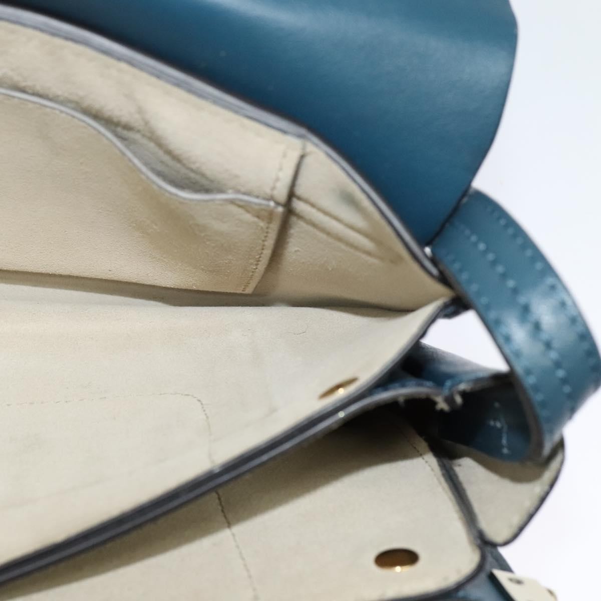 Chloe Faye Shoulder Bag Leather and Suede, TURQUOISE, SUEDE, Shoulder bag