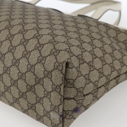 Gucci Plus Tote GG Coated Canvas with Leather, BEIGE, CANVAS, Tote bag
