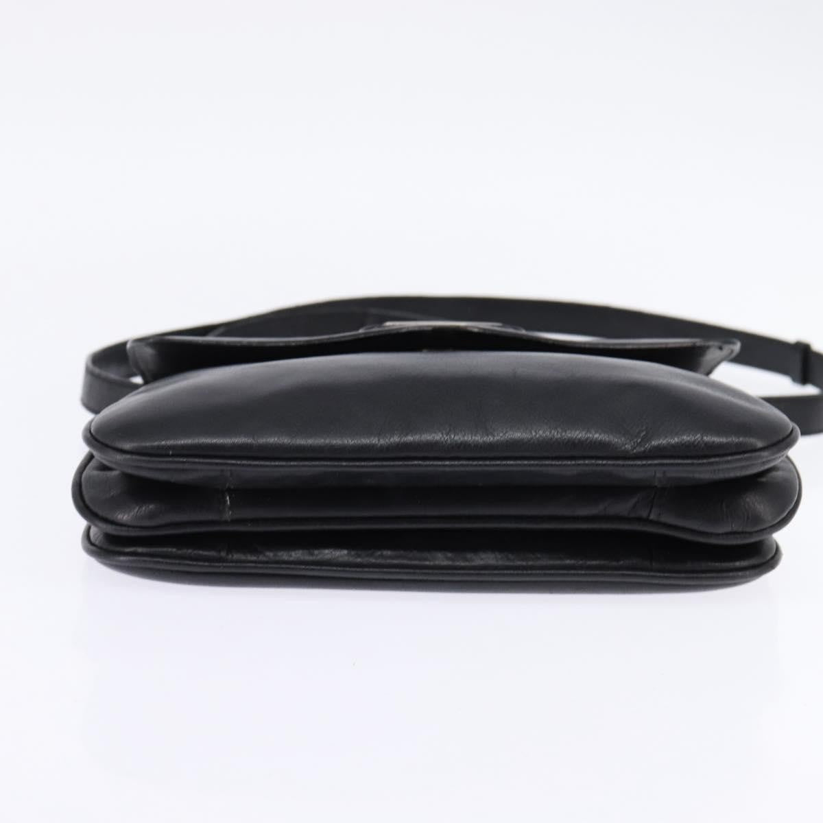 Celine Shoulder Bag Leather, BLACK, LEATHER, Shoulder bag