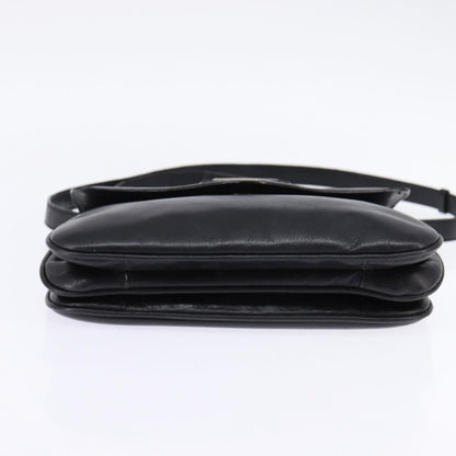 Celine Shoulder Bag Leather, BLACK, LEATHER, Shoulder bag