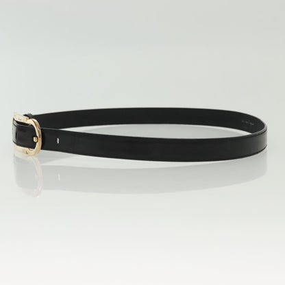 Salvatore Ferragamo Gancini Belt Leather, BLACK, LEATHER, Belts