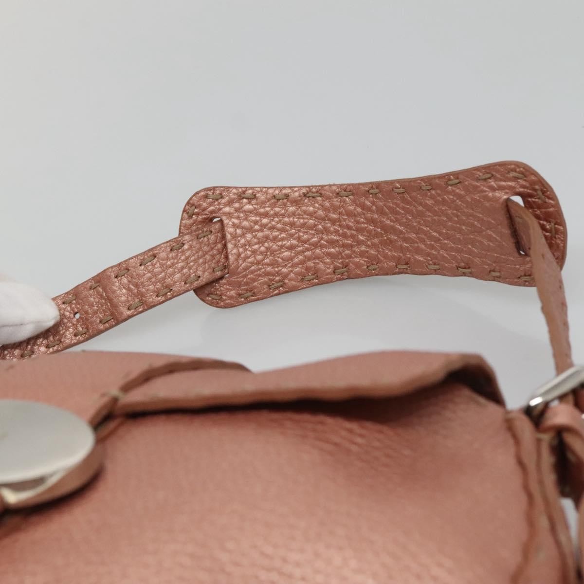 Fendi Vintage Selleria Flap Bag Leather, PINK, LEATHER, Shoulder bag