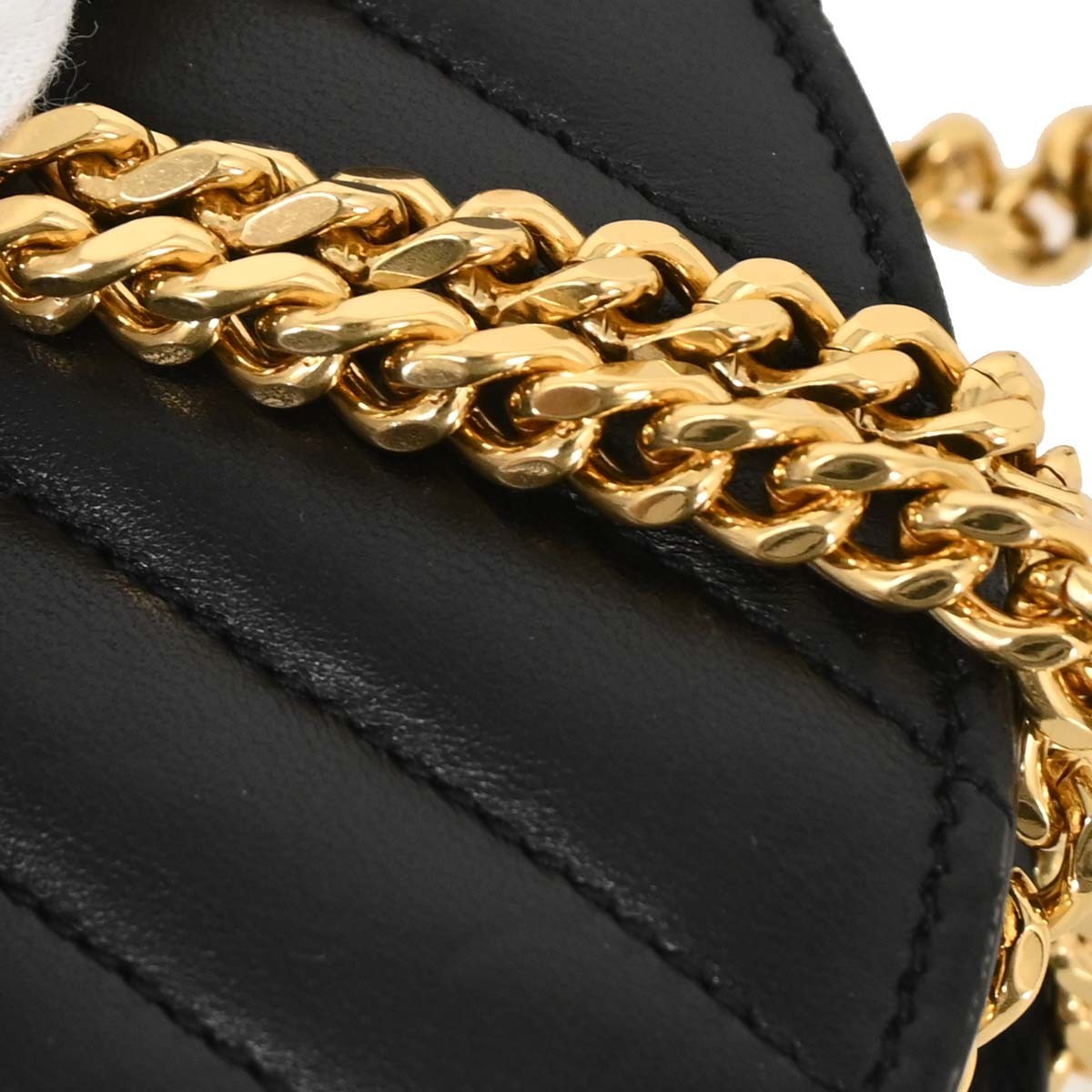 Saint Laurent Love Heart Chain Bag Leather, BLACK, LEATHER, Shoulder bag