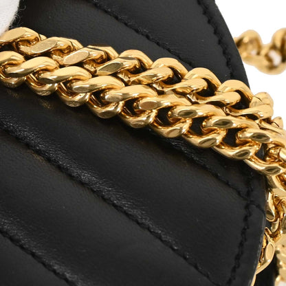 Saint Laurent Love Heart Chain Bag Leather, BLACK, LEATHER, Shoulder bag