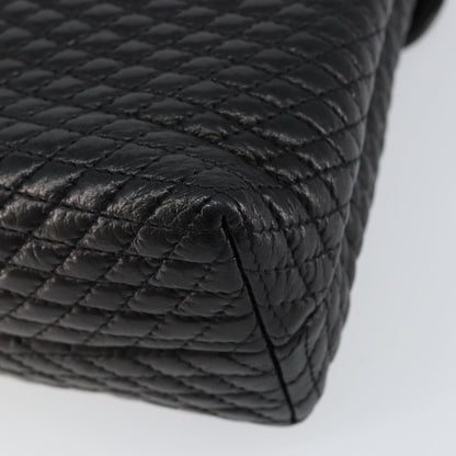 Bally Vintage Handbag Quilted Leather, BLACK, LEATHER, Handbag