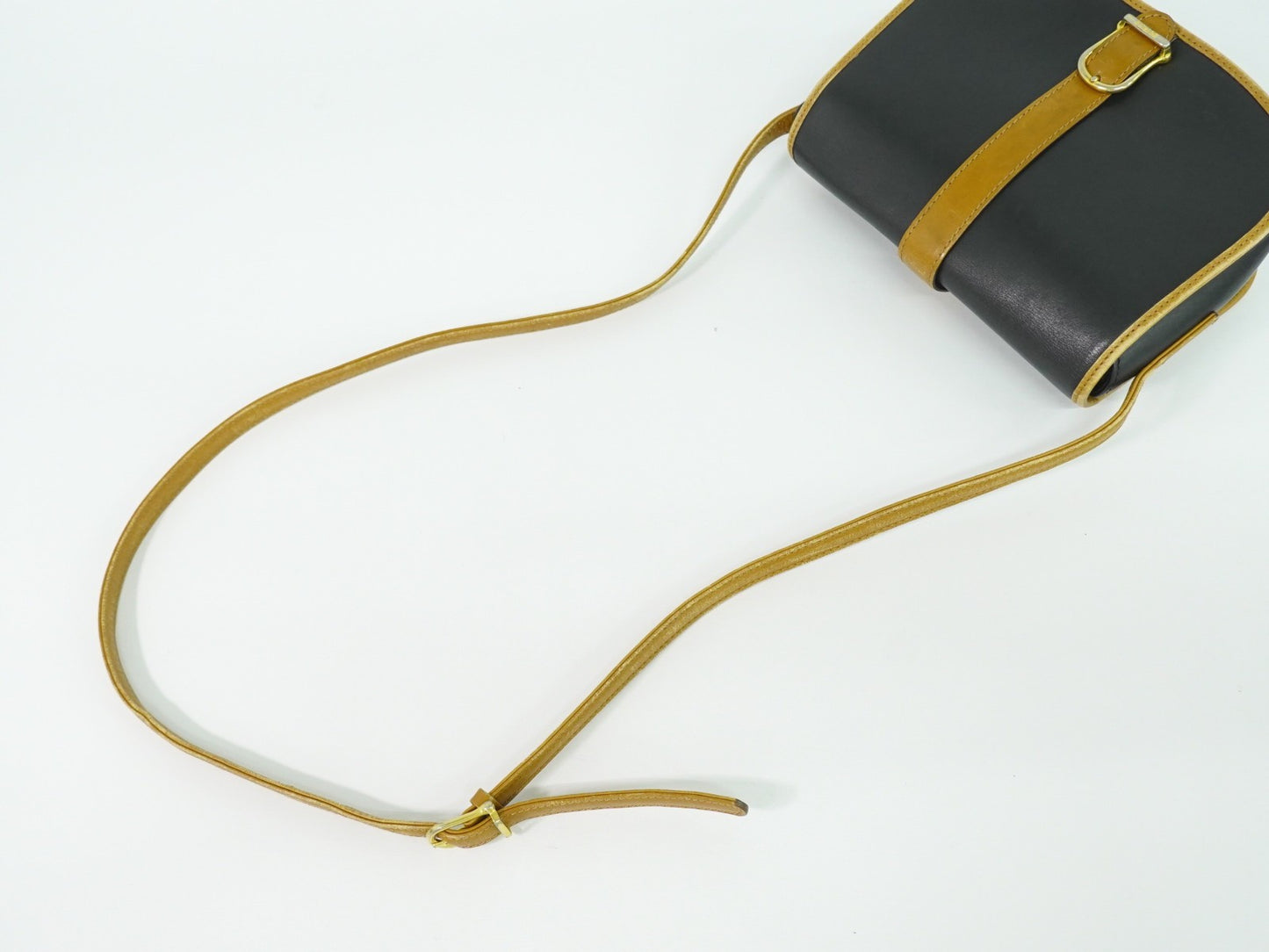 Celine Vintage Shoulder Bag Leather, BLACK, LEATHER, Shoulder bag