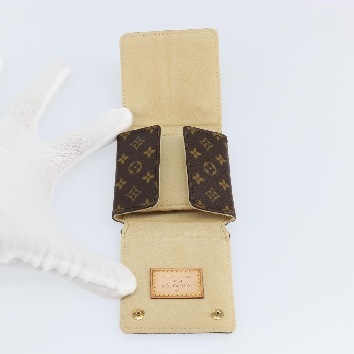 Louis Vuitton CASE JEWELRY BOX Canvas, BROWN, CANVAS, Wallets