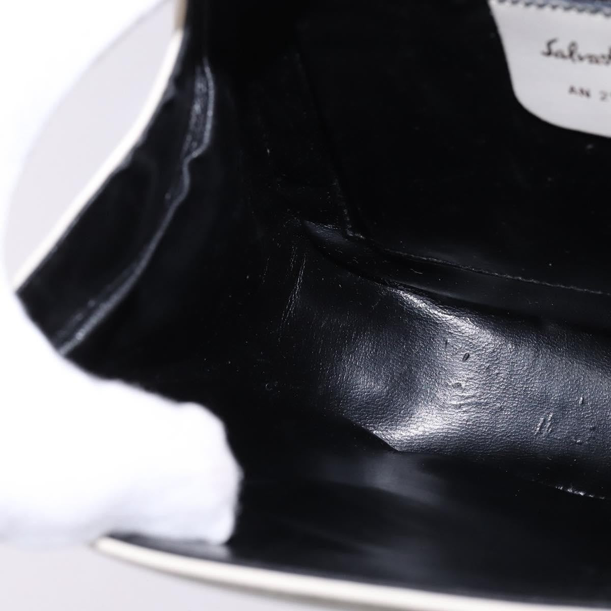 Salvatore Ferragamo Gancini handbag Leather, WHITE, LEATHER, Handbag