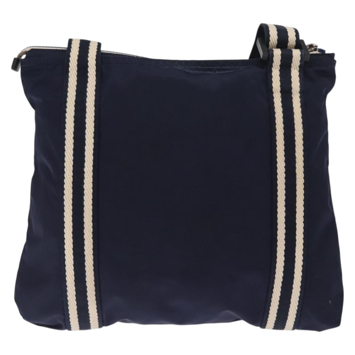 Gucci Vintage Shoulder Bag Nylon, Navy, Nylon, Shoulder Bag
