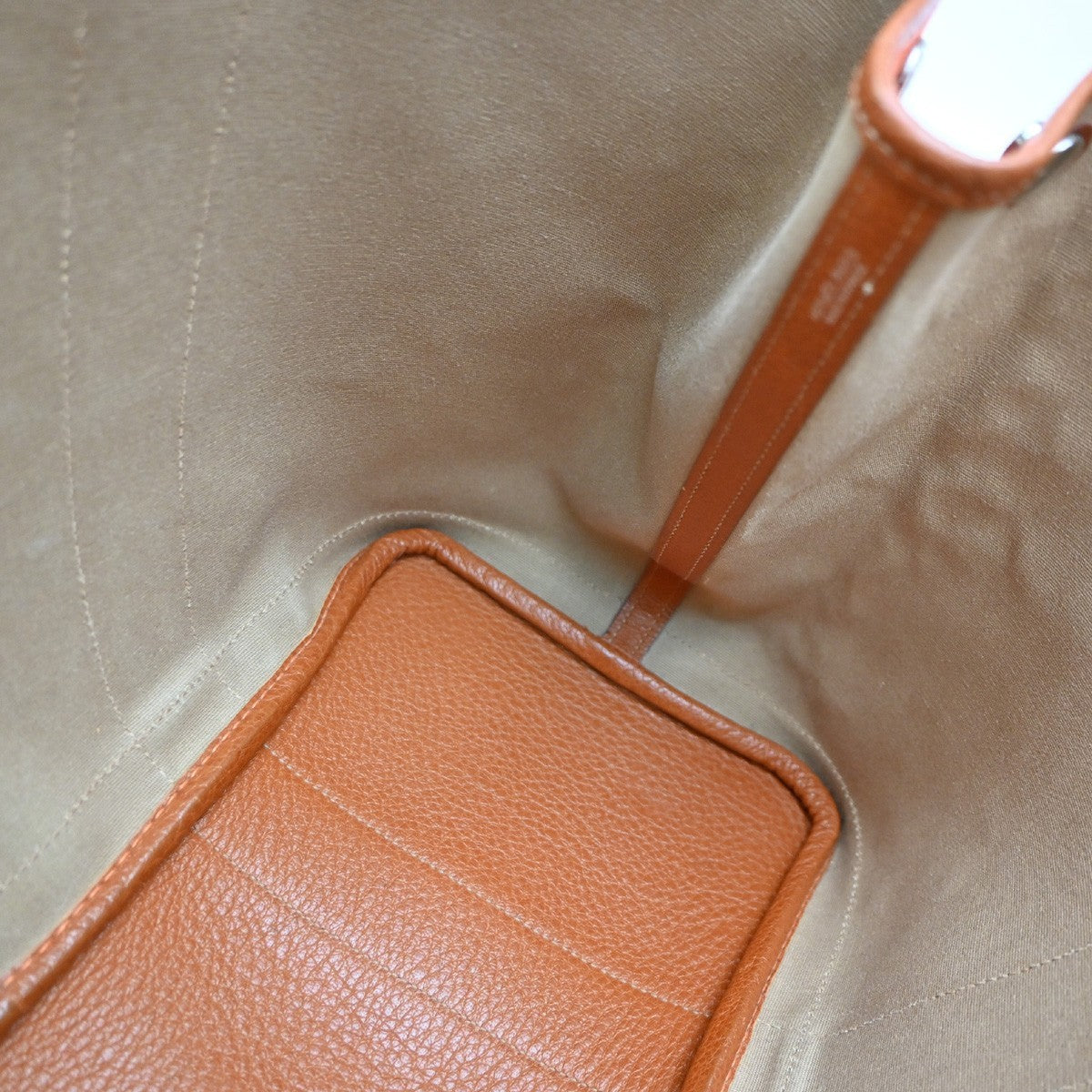 Hermes Garden Party Tote Canvas and Leather, ORANGE, CANVAS, Tote bag