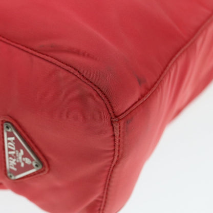 Prada Logo Flat Tote Bag. Nylon Tessuto, PINK, NYLON, Tote bag