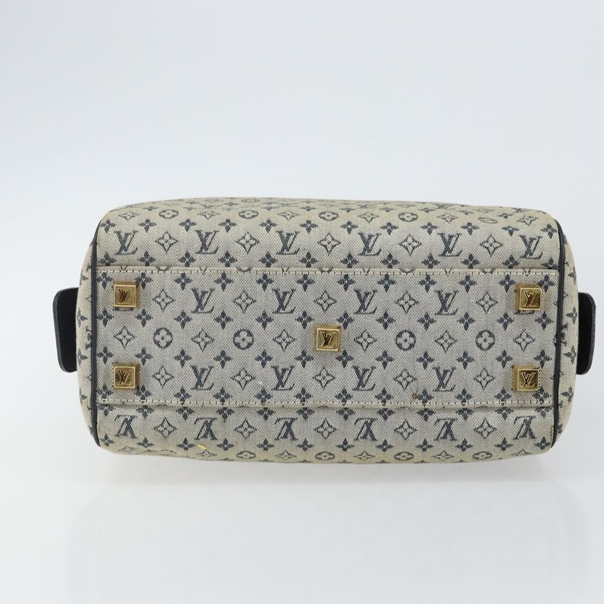 Louis Vuitton Josephine Handbag Mini Lin, BLUE, CANVAS, Handbag