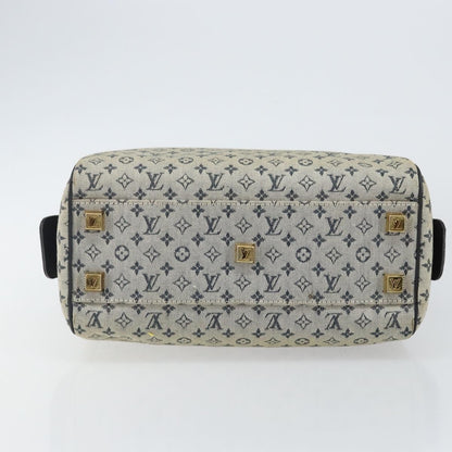Louis Vuitton Josephine Handbag Mini Lin, BLUE, CANVAS, Handbag