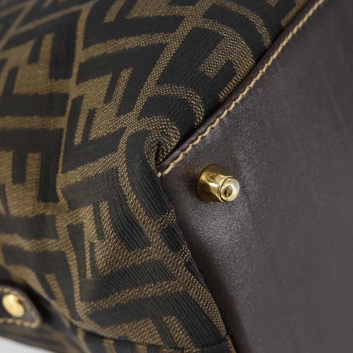 Fendi Vintage Convertible Satchel Zucca Canvas, BROWN, CANVAS, Handbag