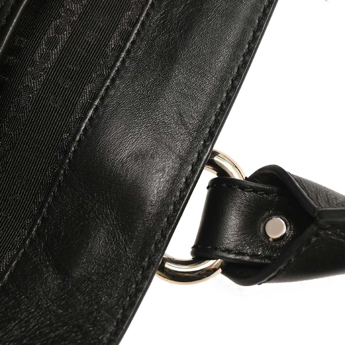 Celine Boogie Satchel Leather, BLACK, LEATHER, Handbag