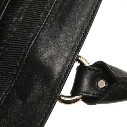 Celine Boogie Satchel Leather, BLACK, LEATHER, Handbag