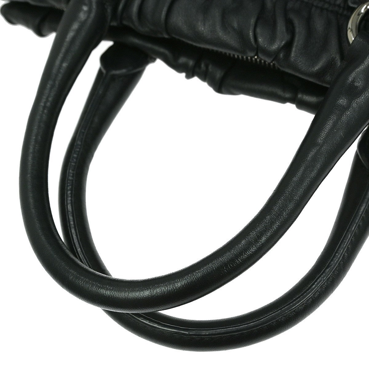 Prada Gaufre Convertible Tote Nappa Leather, BLACK, LEATHER, Tote bag