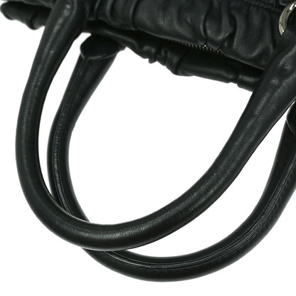 Prada Gaufre Convertible Tote Nappa Leather, BLACK, LEATHER, Tote bag