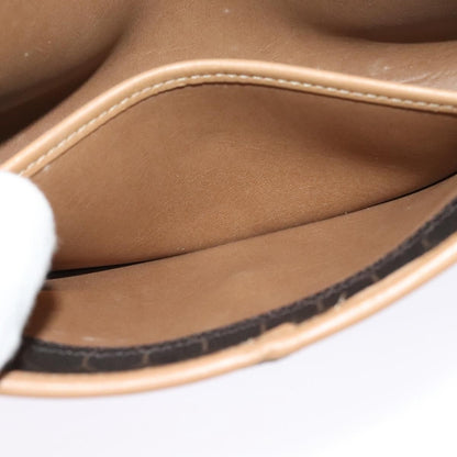 Christian Dior Vintage Honeycomb Flap Crossbody Bag Coated Canvas, BLACK, CANVAS, Crossbody bag