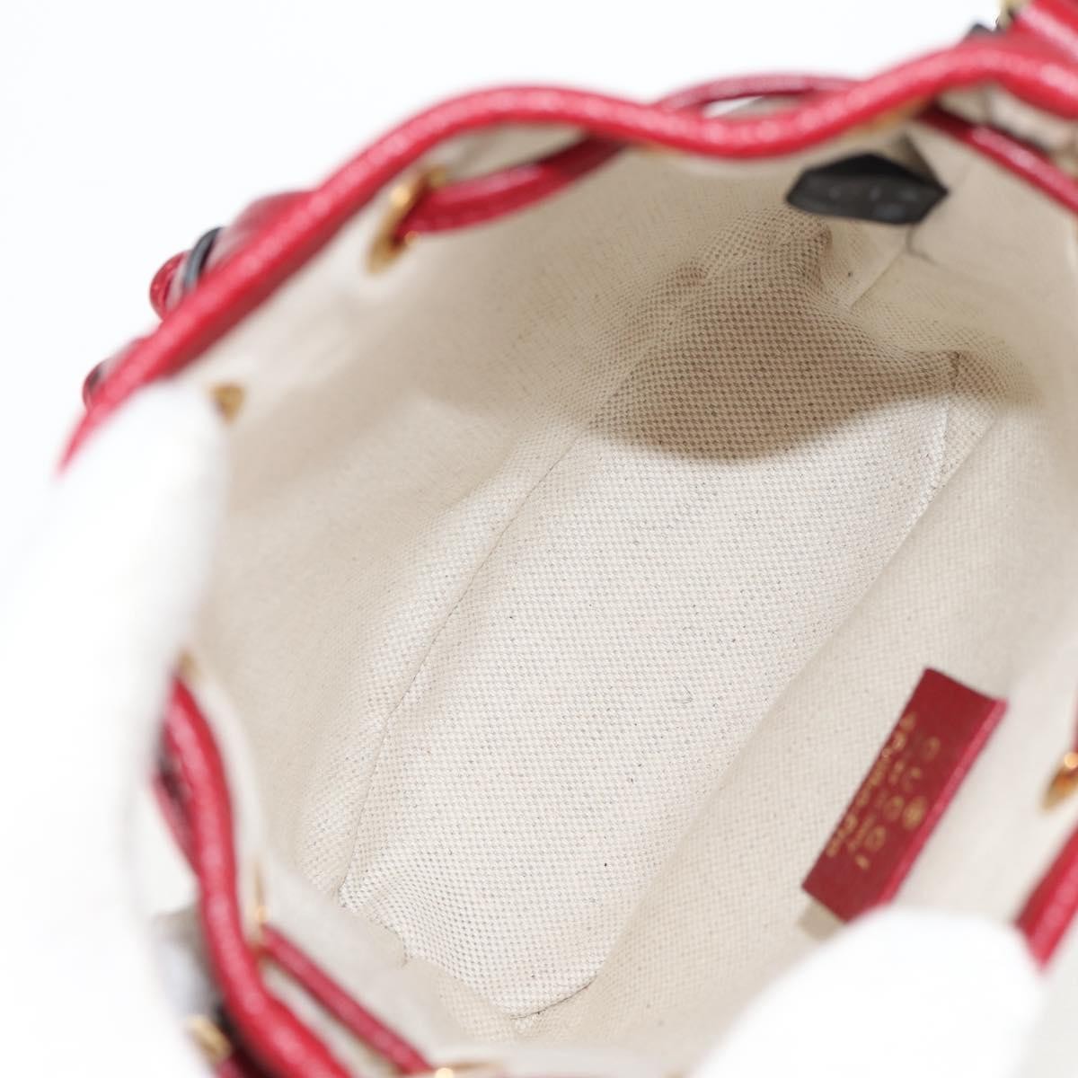 Gucci Doraemon Bucket Bag Printed Mini GG Coated Canvas, BEIGE, PVC, Crossbody bag