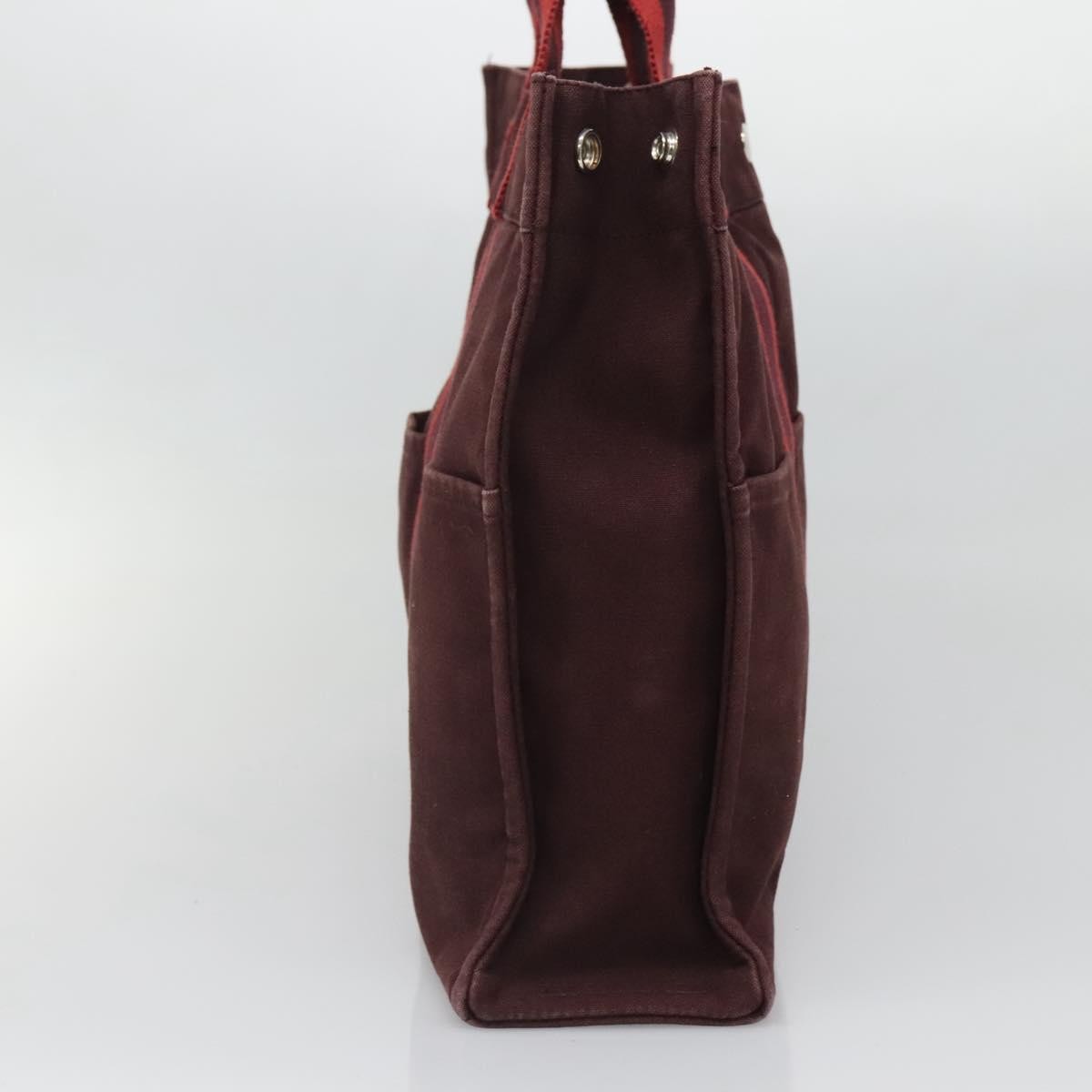 Hermes Fourre Tout Tote Canvas, RED, CANVAS, Tote bag