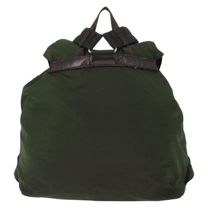 Prada Double Front Pocket Backpack Tessuto, Khaki, Nylon, Backpack