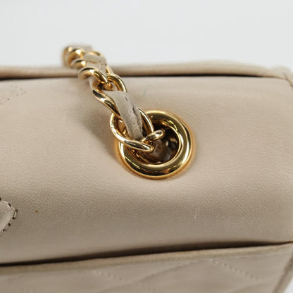 Chanel Vintage Tassel Flap Bag Quilted Lambskin, GOLD, LAMB_SKIN, Handbag