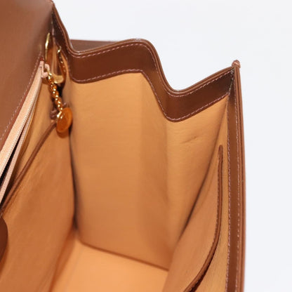 Gucci Vintage Lady Lock Top Handle Bag Leather, BROWN, LEATHER, Handbag