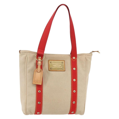 Louis Vuitton Antigua Tote Canvas, BEIGE, CANVAS, Tote bag