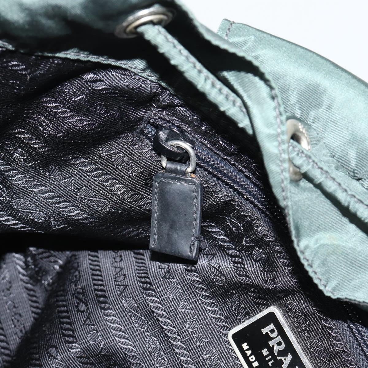 Prada Double Front Pocket Backpack Tessuto, Green, Nylon, Backpack