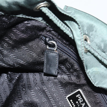 Prada Double Front Pocket Backpack Tessuto, Green, Nylon, Backpack