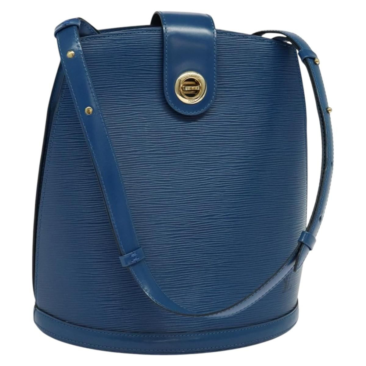Louis Vuitton Cluny Shoulder Bag Epi Leather, BLUE, LEATHER, Shoulder bag