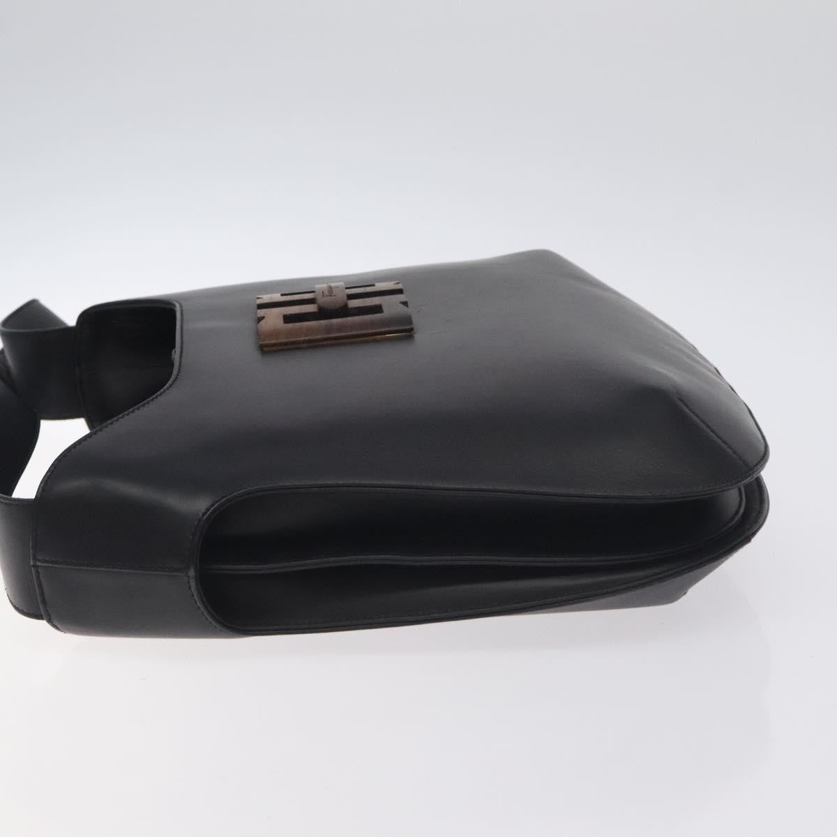 Salvatore Ferragamo Vintage Shoulder Bag Leather, BLACK, LEATHER, Shoulder bag