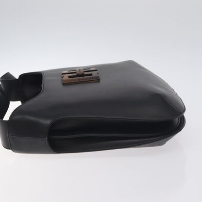 Salvatore Ferragamo Vintage Shoulder Bag Leather, BLACK, LEATHER, Shoulder bag