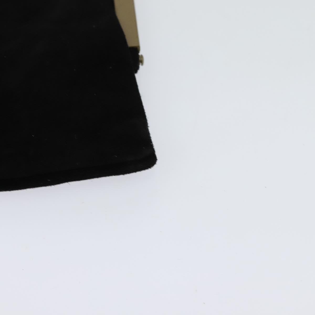 Miu Miu Kisslock Clutch Suede, BLACK, SUEDE, Clutche & pouche