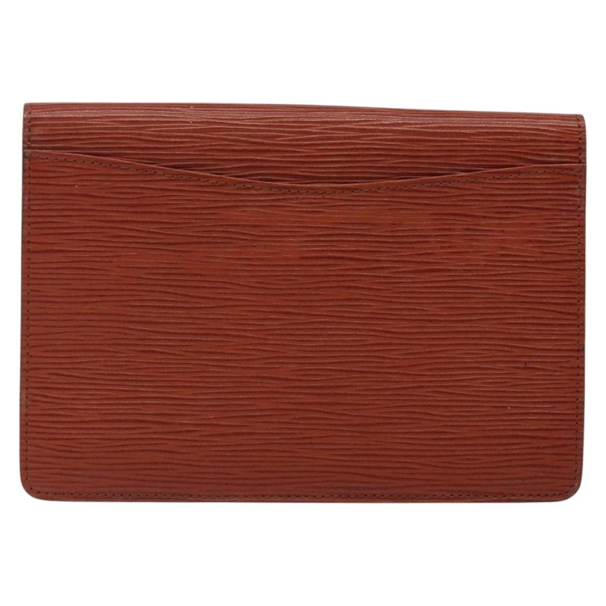 Louis Vuitton Vintage Montaigne Clutch Epi Leather, BROWN, LEATHER, Clutche & pouche