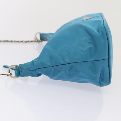 Prada Vintage Chain Shoulder Bag Tessuto, BLUE, NYLON, Shoulder bag