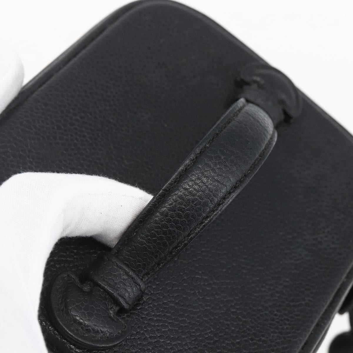 Chanel Vintage Timeless Cosmetic Case Caviar, BLACK, LEATHER, Clutche & pouche