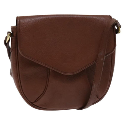 Burberry Flap Shoulder Bag Leather, BROWN, LEATHER, Shoulder bag