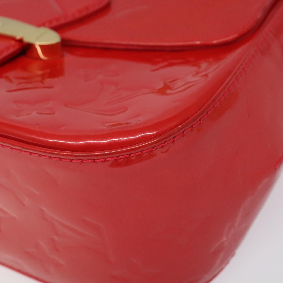 Louis Vuitton Bellflower Handbag Monogram Vernis, RED, PATENT_LEATHER, Shoulder bag