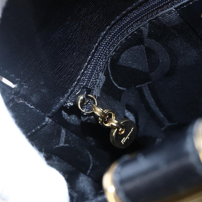 Salvatore Ferragamo Gancini Shoulder Bag Leather, BLACK, LEATHER, Shoulder bag