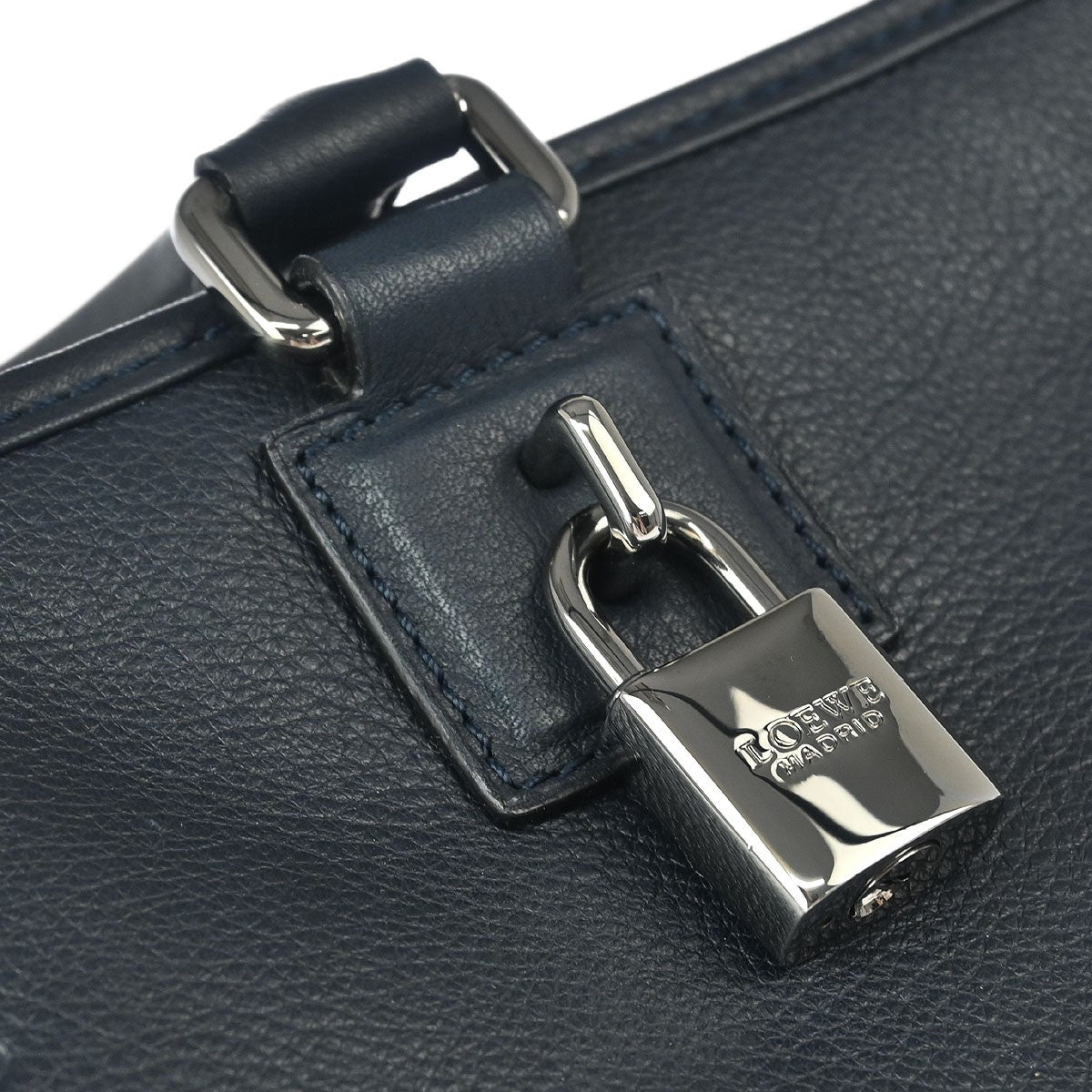 Loewe Amazona NM Bag Leather, NAVY, LEATHER, Handbag