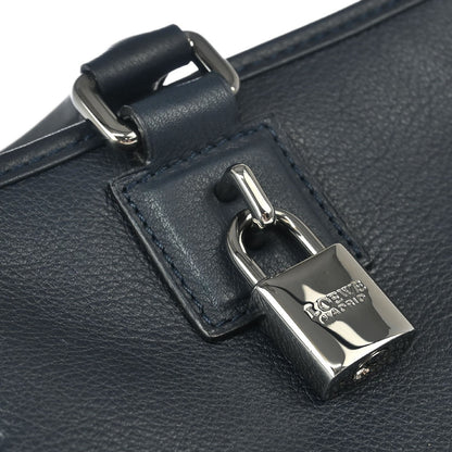 Loewe Amazona NM Bag Leather, NAVY, LEATHER, Handbag