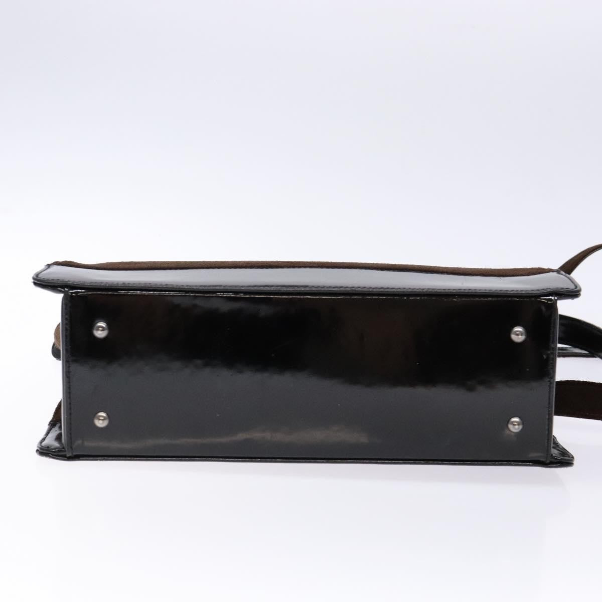 Chanel Vintage Logo Tote Suede, BROWN, SUEDE, Tote bag