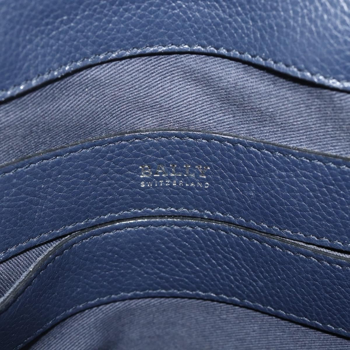 Bally Vintage Handbag Leather, Navy, Leather, Handbag