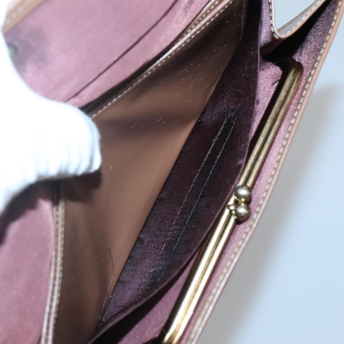 Christian Dior Vintage Honeycomb Flap Wallet Coated Canvas, BEIGE, CANVAS, Wallets